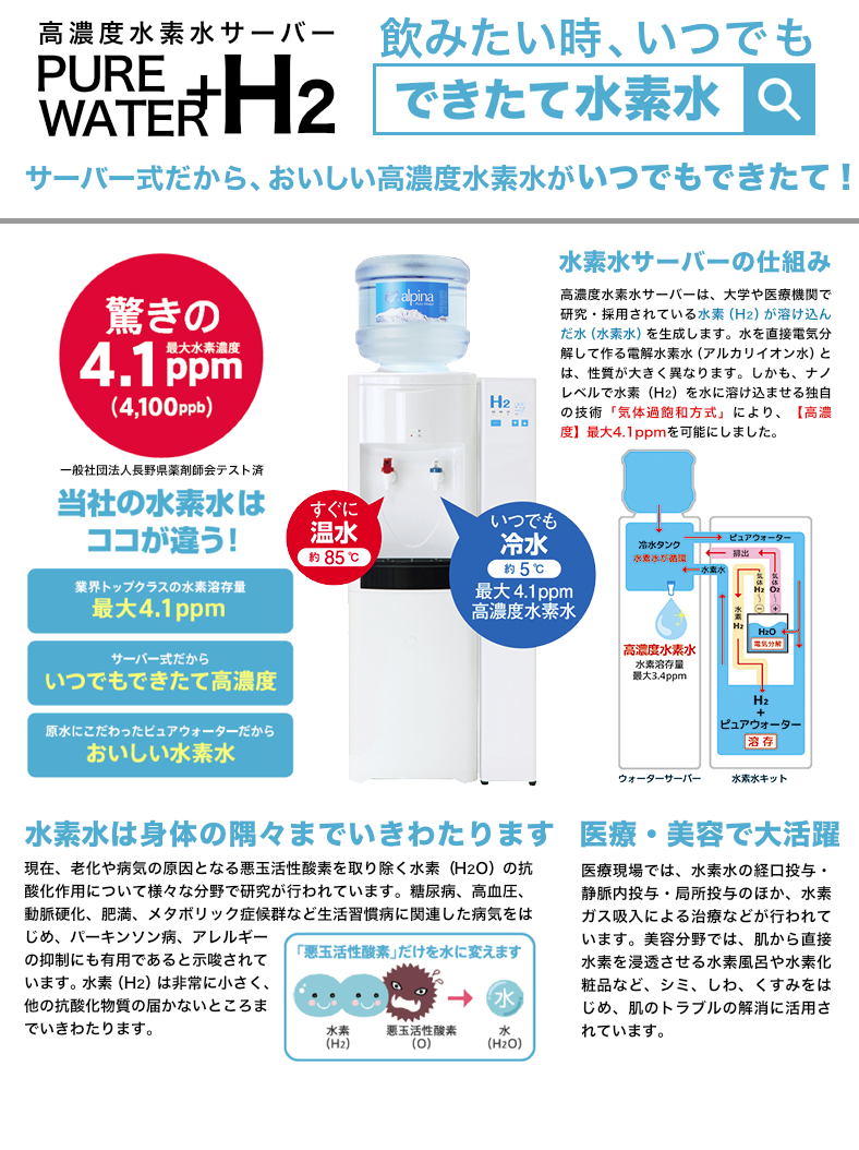 高濃度水素水サーバー